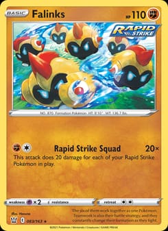 Falinks 083/163 Rare – Battle Styles Pokémon card