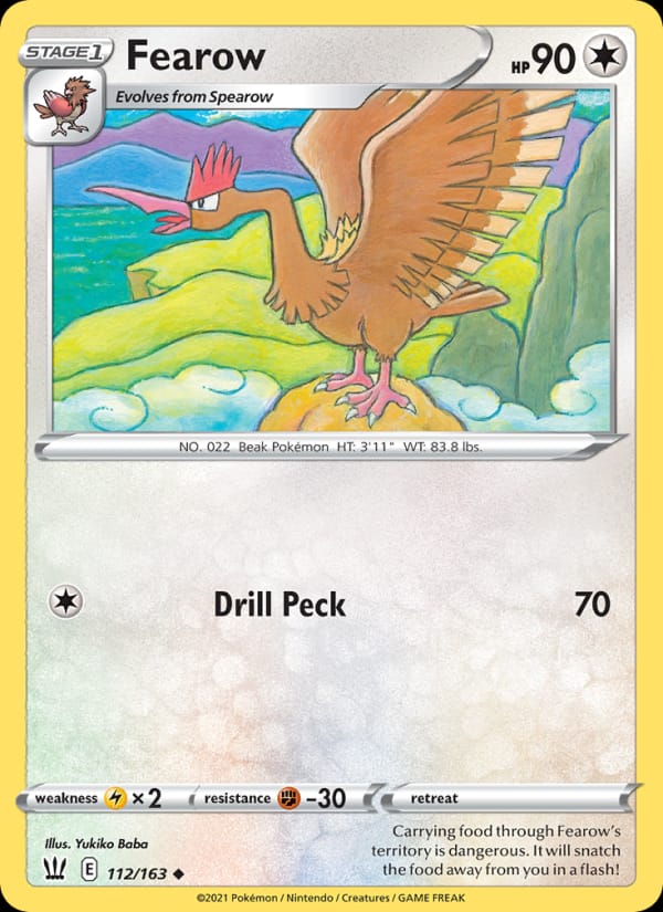 Fearow 112/163 Battle Styles Pokémon card