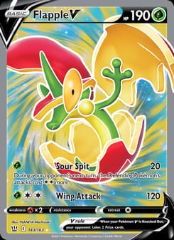 Flapple V 018/163 Ultra Rare – Battle Styles Pokémon card
