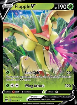 Flapple V 143/163 Ultra Rare – Battle Styles Pokémon card
