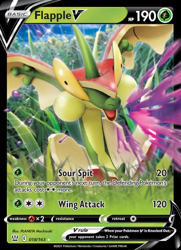 Flapple V 143/163 Battle Styles Pokémon card