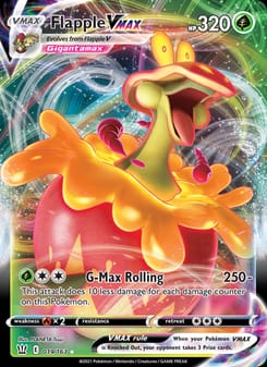 Flapple VMAX 164/163 Secret Rare – Battle Styles Pokémon card