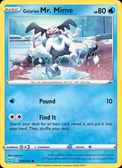 Galarian Mr. Mime 034/163 Common – Battle Styles Pokémon card