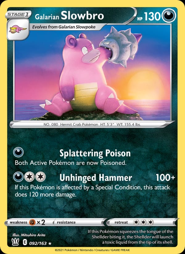 Galarian Slowbro 092/163 Battle Styles Pokémon card