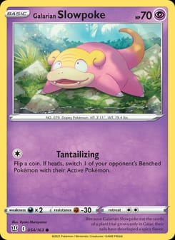 Galarian Slowpoke 054/163 Common – Battle Styles Pokémon card