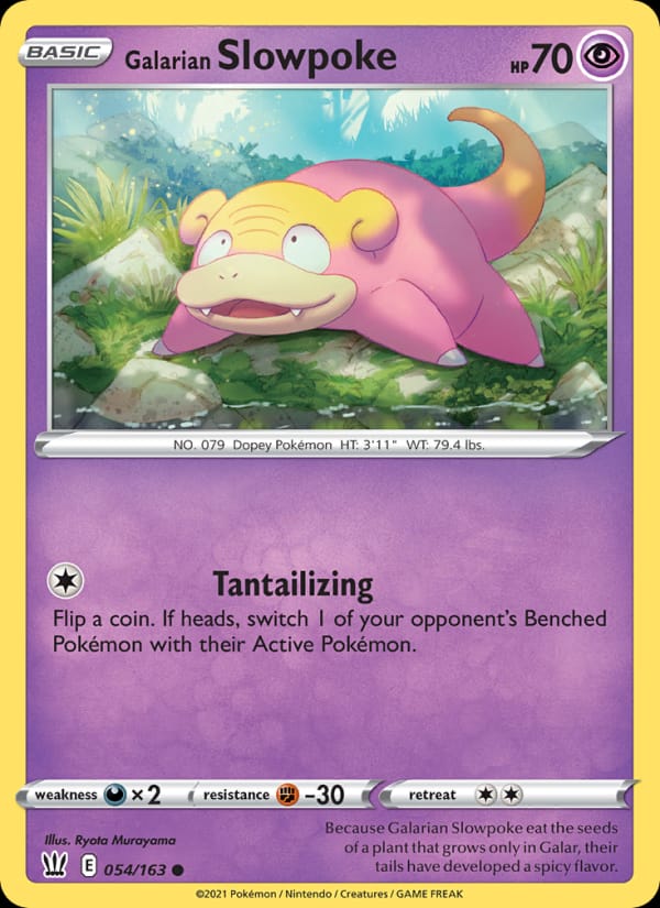 Galarian Slowpoke 054/163 Battle Styles Pokémon card