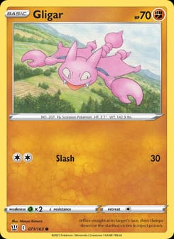 Gligar 071/163 Common – Battle Styles Pokémon card