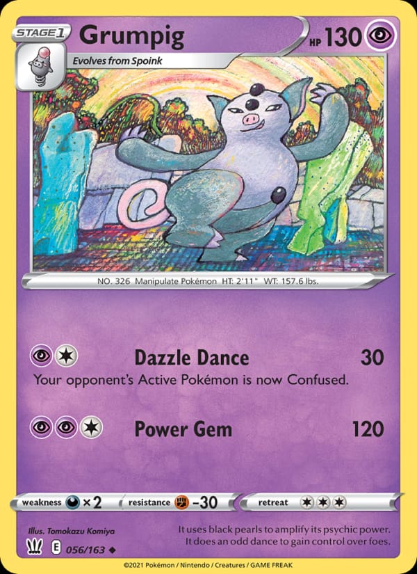 Grumpig 056/163 Battle Styles Pokémon card
