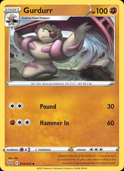 Gurdurr 074/163 Uncommon – Battle Styles Pokémon card
