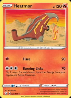 Heatmor 026/163 Uncommon – Battle Styles Pokémon card