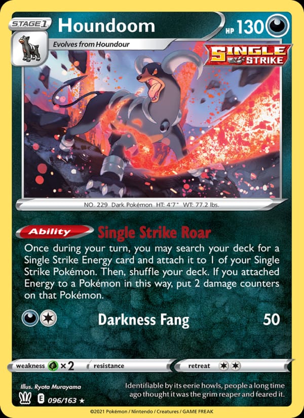 Houndoom 179/163 Battle Styles Pokémon card