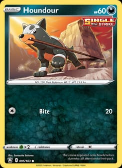 Houndour 095/163 Common – Battle Styles Pokémon card