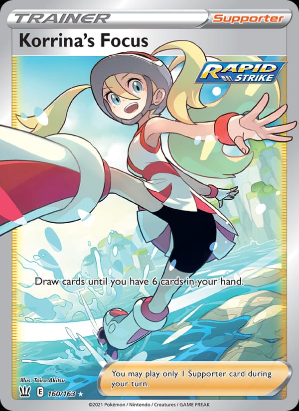Korrina's Focus 160/163 Battle Styles Pokémon card