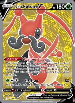 Kricketune V 006/163 Ultra Rare – Battle Styles Pokémon card