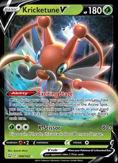 Kricketune V 142/163 Ultra Rare – Battle Styles Pokémon card