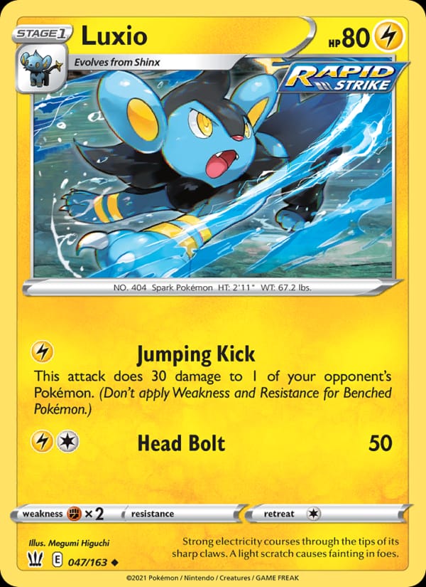 Luxio 047/163 Battle Styles Pokémon card