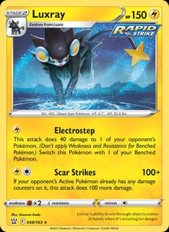 Luxray 048/163 Holo Rare – Battle Styles Pokémon card