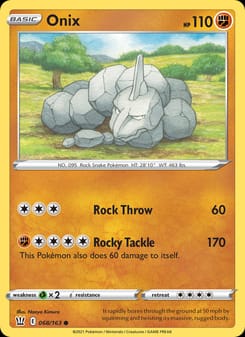 Onix 068/163 Common – Battle Styles Pokémon card