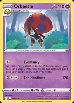 Orbeetle 065/163 Holo Rare – Battle Styles Pokémon card