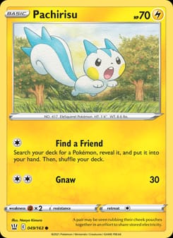 Pachirisu 049/163 Common – Battle Styles Pokémon card