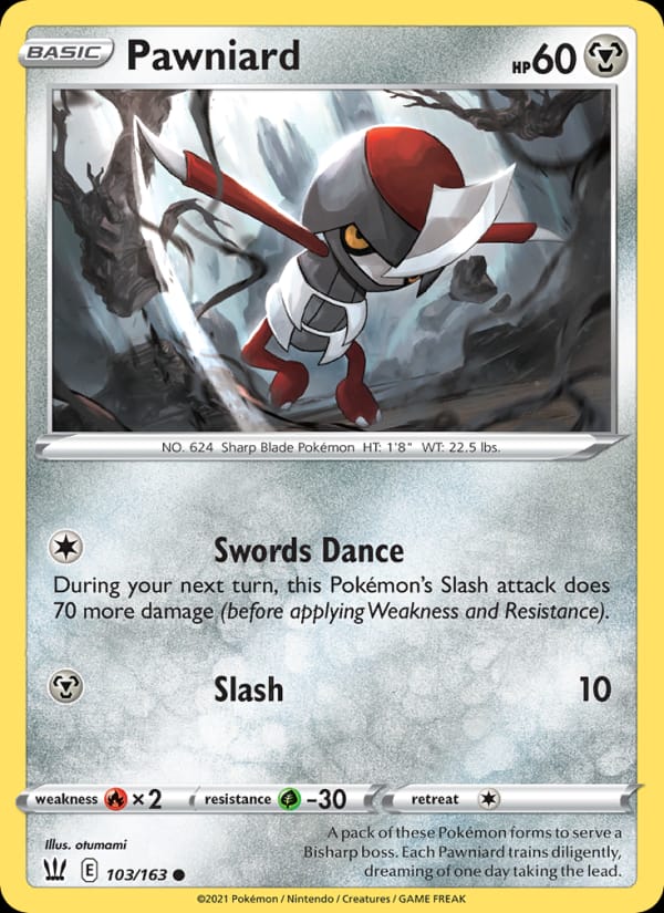 Pawniard 103/163 Battle Styles Pokémon card