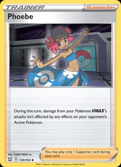 Phoebe 130/163 Uncommon – Battle Styles Pokémon card