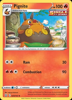 Pignite 024/163 Uncommon – Battle Styles Pokémon card