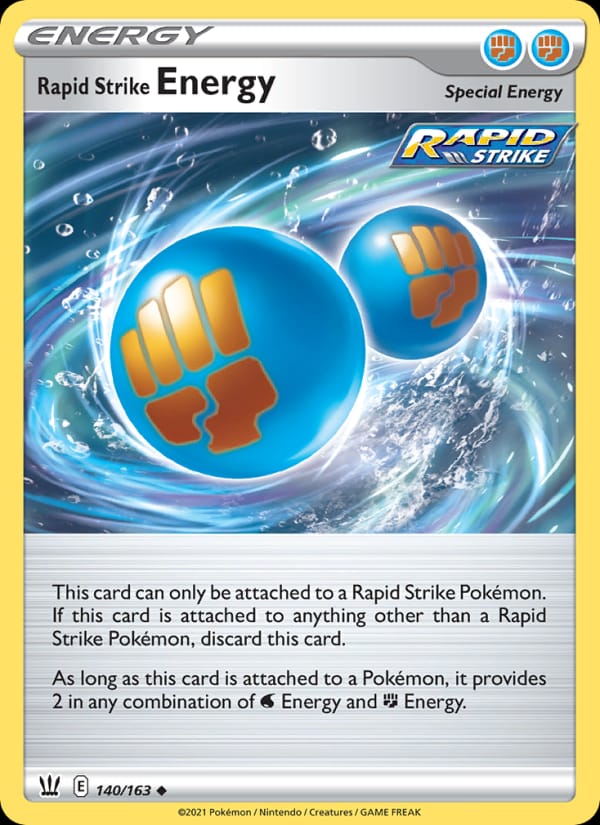 Rapid Strike Energy 140/163 Battle Styles Pokémon card