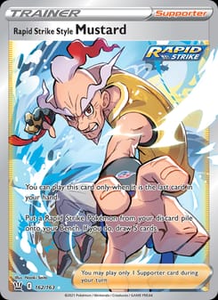 Rapid Strike Style Mustard 162/163 Ultra Rare – Battle Styles Pokémon card