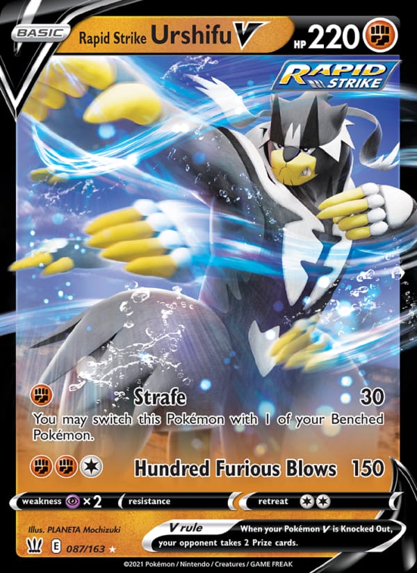 Rapid Strike Urshifu V 152/163 Battle Styles Pokémon card