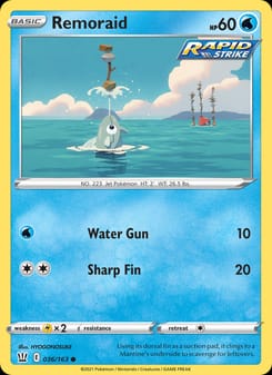 Remoraid 036/163 Common – Battle Styles Pokémon card