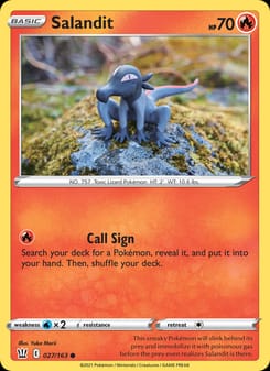 Salandit 027/163 Common – Battle Styles Pokémon card