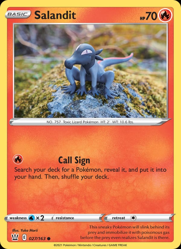 Salandit 027/163 Battle Styles Pokémon card