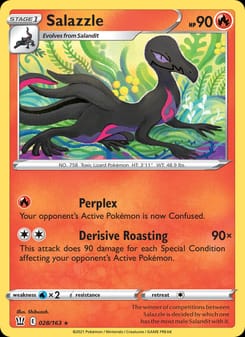 Salazzle 028/163 Rare – Battle Styles Pokémon card