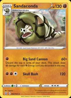 Sandaconda 082/163 Holo Rare – Battle Styles Pokémon card