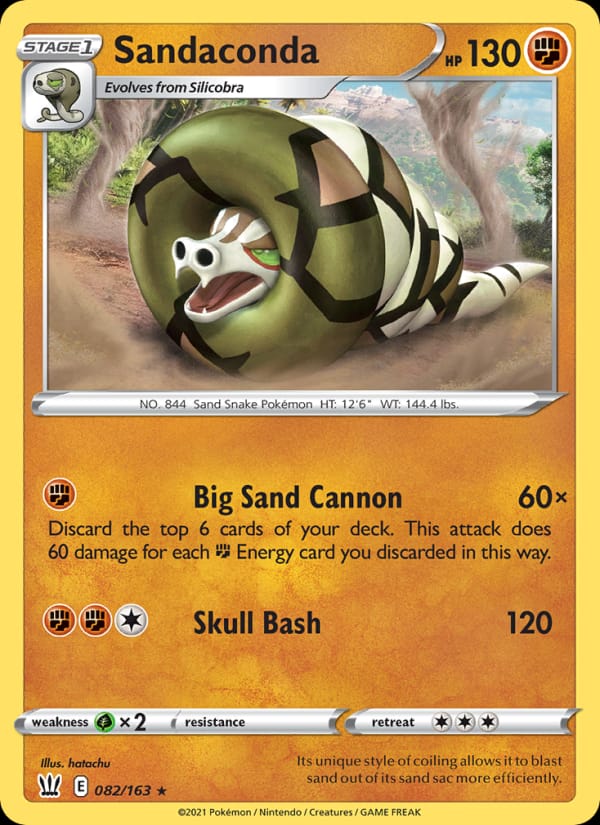 Sandaconda 082/163 Battle Styles Pokémon card