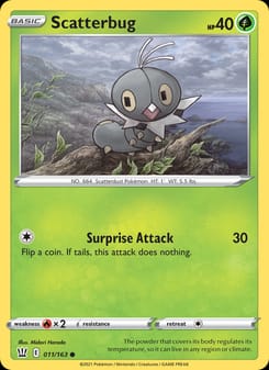 Scatterbug 011/163 Common – Battle Styles Pokémon card