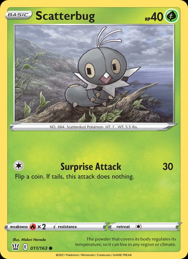 Scatterbug 011/163 Battle Styles Pokémon card