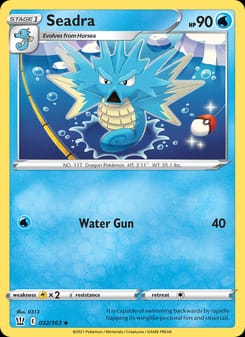 Seadra 032/163 Uncommon – Battle Styles Pokémon card