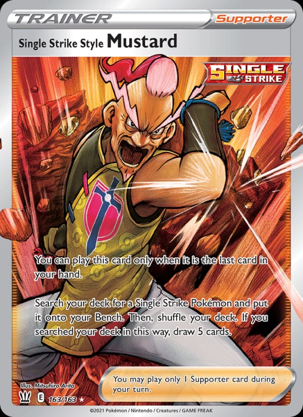 Single Strike Style Mustard 163/163 Battle Styles Pokémon card