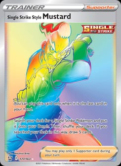 Single Strike Style Mustard 177/163 Secret Rare – Battle Styles Pokémon card