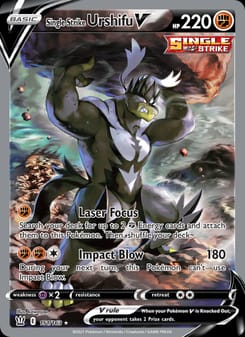 Single Strike Urshifu V 168/163 Secret Rare – Battle Styles Pokémon card