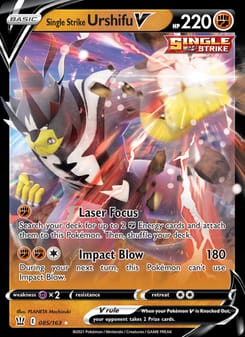 Single Strike Urshifu V 150/163 Ultra Rare – Battle Styles Pokémon card