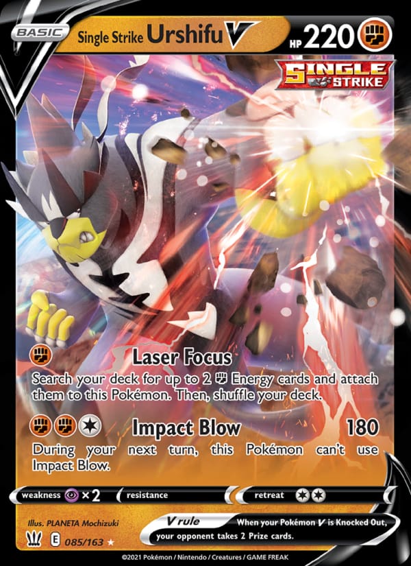 Single Strike Urshifu V 150/163 Battle Styles Pokémon card