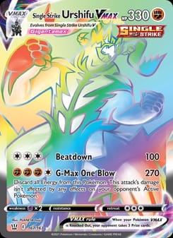 Single Strike Urshifu VMAX 085/163 Ultra Rare – Battle Styles Pokémon card