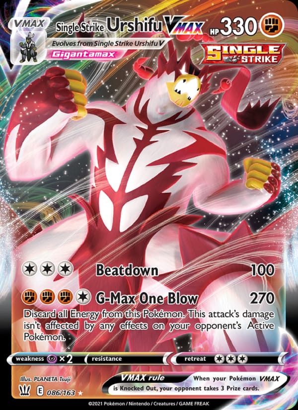 Single Strike Urshifu VMAX 167/163 Battle Styles Pokémon card