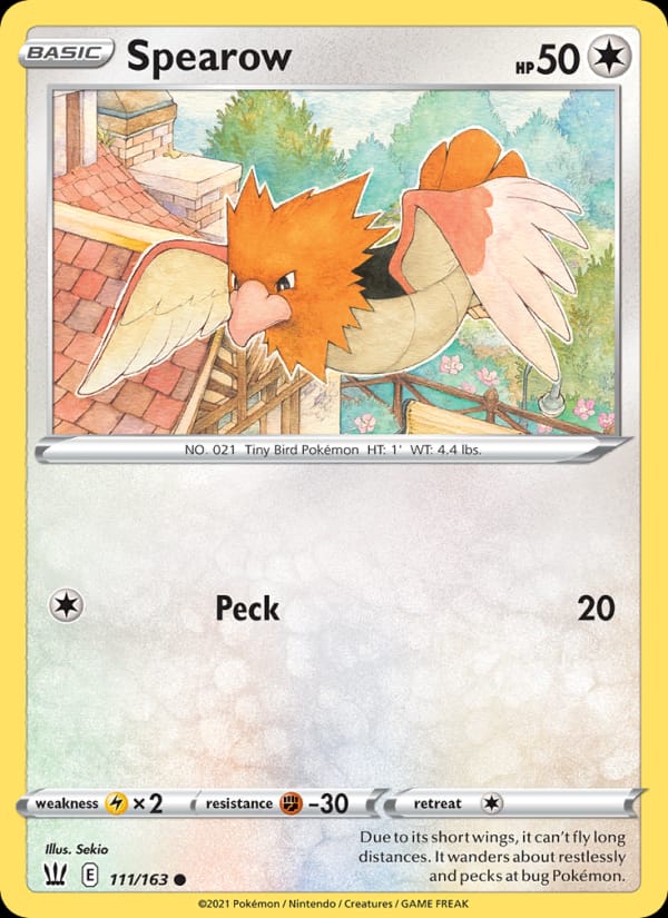 Spearow 111/163 Battle Styles Pokémon card
