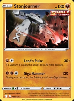 Stonjourner 084/163 Rare – Battle Styles Pokémon card