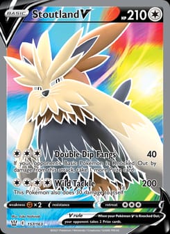 Stoutland V 157/163 Ultra Rare – Battle Styles Pokémon card