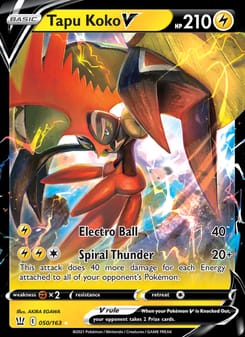 Tapu Koko V 147/163 Ultra Rare – Battle Styles Pokémon card